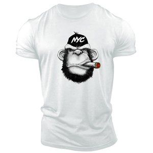 NYC Gorilla Smoking Cigar - Men's T-shirt